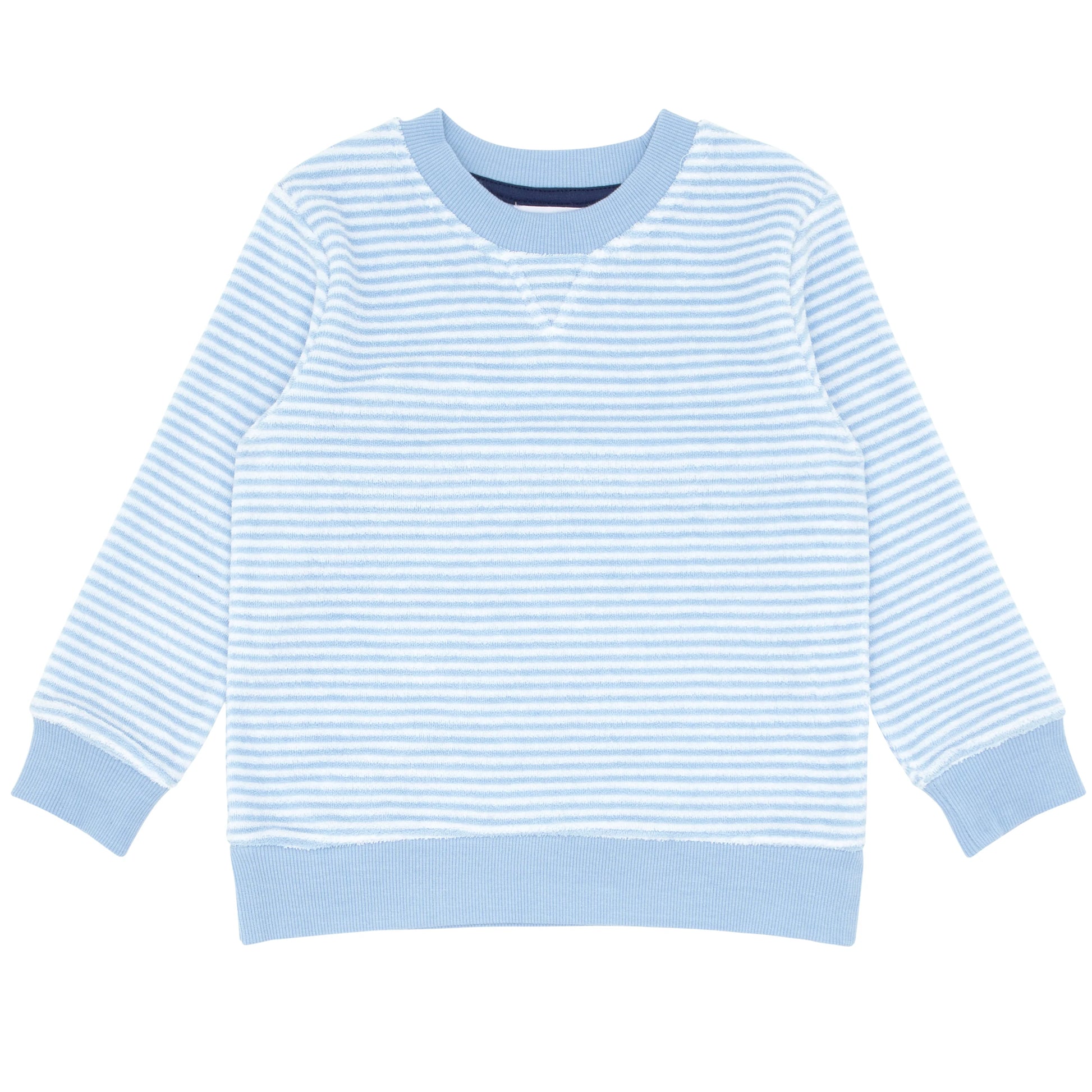 Minnow Powder Blue Stripe French Terry Sweatshirt