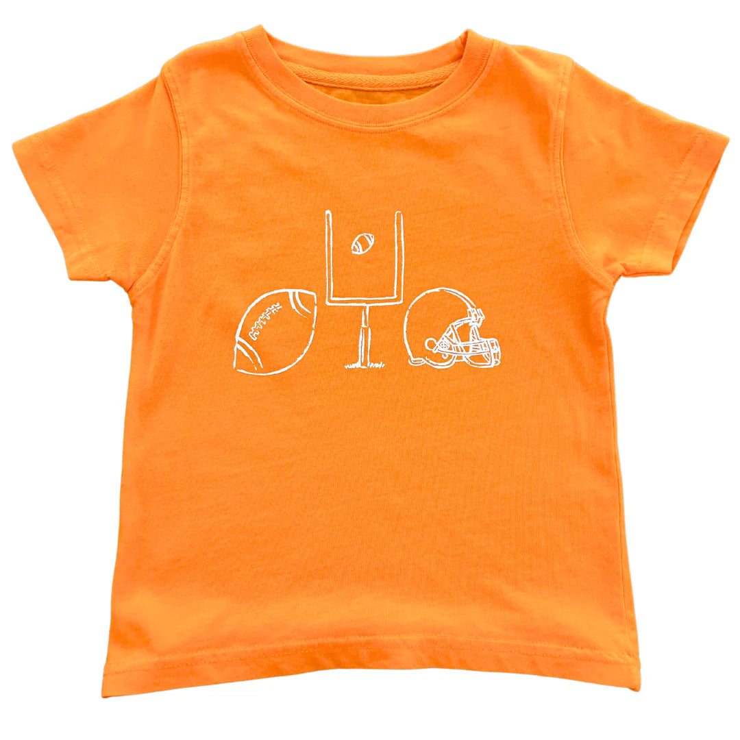 Mustard & Ketchup Kids Short Sleeve Orange and White Football Trio T-Shirt