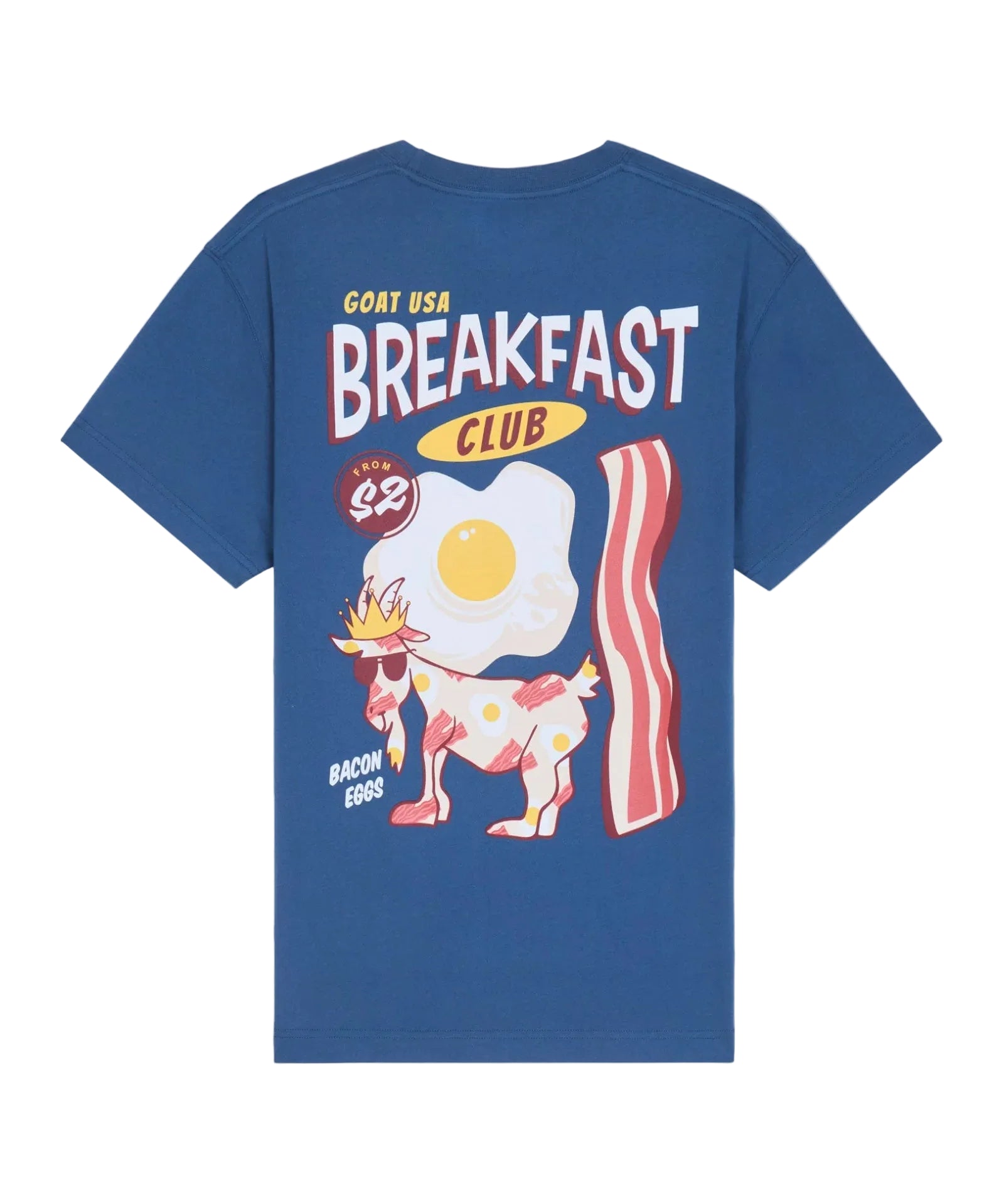 GOAT USA Breakfast Crew T-Shirt - Navy