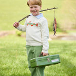 Little English Intarsia Sweater- Brook Trout
