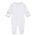 Magnolia Baby Darling Cowboy Boots Printed Footie- Ivory