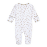 Magnolia Baby Darling Cowboy Boots Printed Footie- Ivory