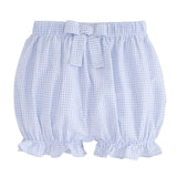 Little English Bow Bloomer - Light Blue Gingham