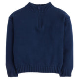 Little English Quarter Zip Sweater - Navy