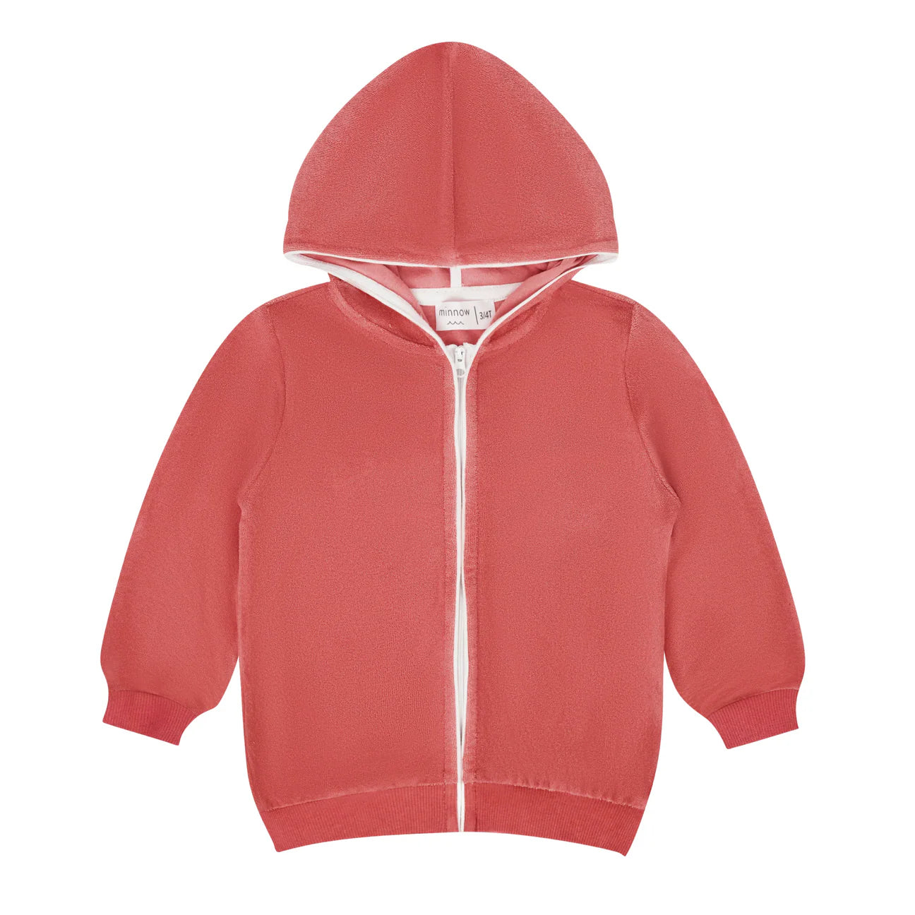 Minnow Unisex Sailor Red French Terry Zip Hoodie