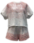 White Scattered Sequin Top - Adult