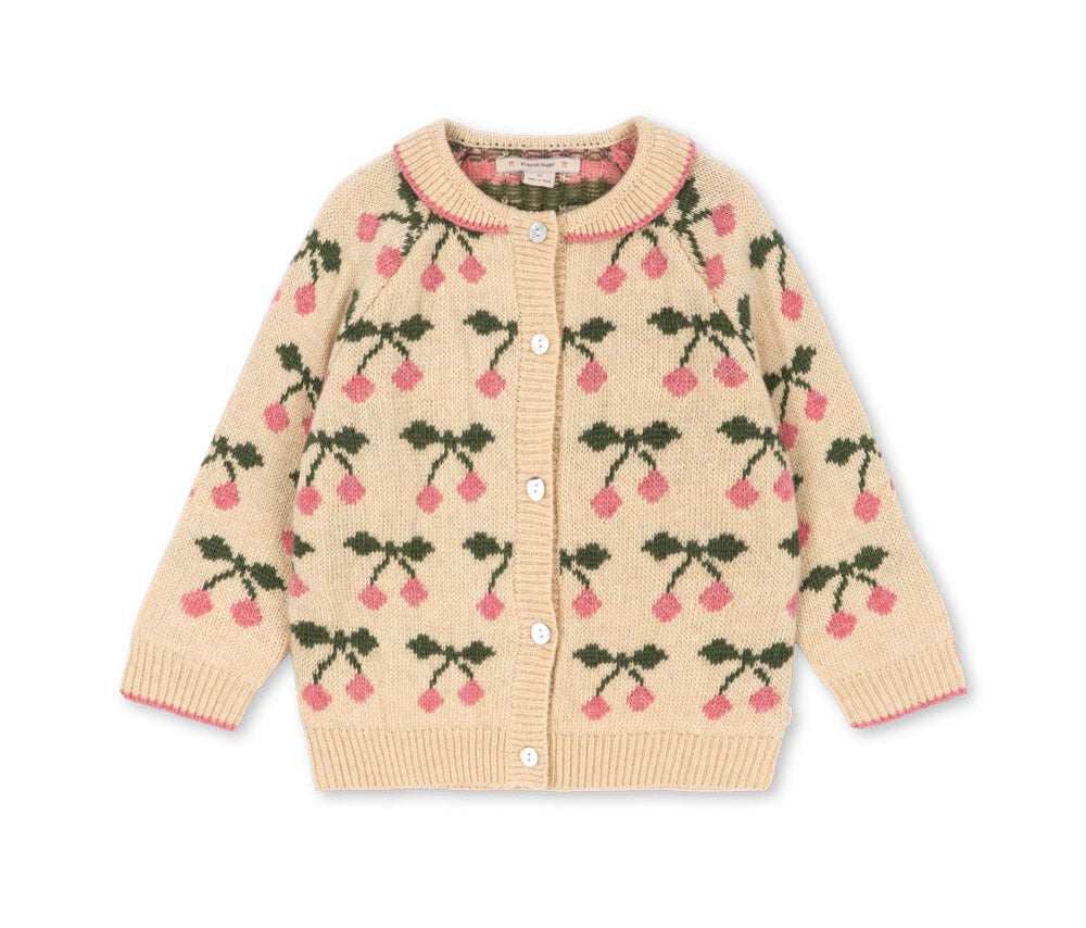 Konges Slojd Belou Collar Cardigan- Cherry