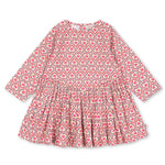 Soft dress in a light and breathable organic cotton fabric. Designed in a casual silhouette with a loose skirt and voluminous sleeves.