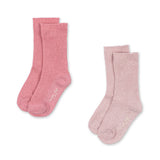 Konges Slojd 2 Pack Rib Glitter Socks- Rose Mix