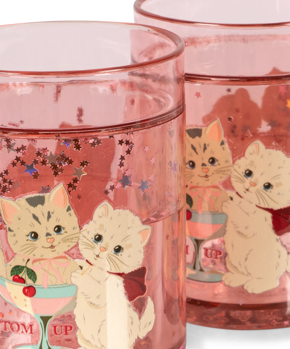 Konges Slojd 2 Pack Glitter Cups- Rose Cat