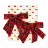 Konges Slojd 2 Pack Velvet Double Bow Hair Clips