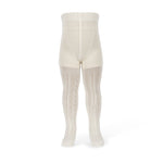 Konges Slojd Wool Pointelle Tights- Off White