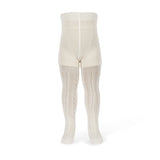 Konges Slojd Wool Pointelle Tights- Off White