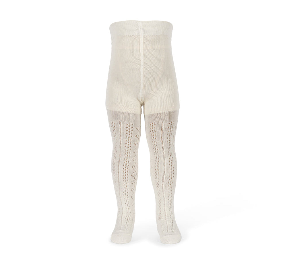 Konges Slojd Wool Pointelle Tights- Off White