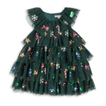 Konges Slojd Yvonne Christmas Dress- Hunter Green