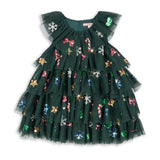 Konges Slojd Yvonne Christmas Dress- Hunter Green