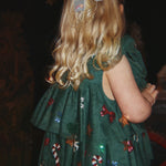 Konges Slojd Yvonne Christmas Dress- Hunter Green