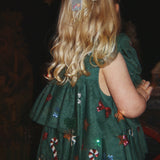 Konges Slojd Yvonne Christmas Dress- Hunter Green