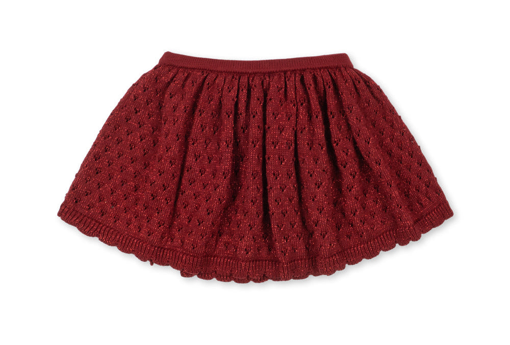 Konges Slojd Holiday Skirt- Red Dahlia