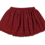 Konges Slojd Holiday Skirt- Red Dahlia