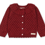Konges Slojd Holiday Cardigan- Red Dahlia