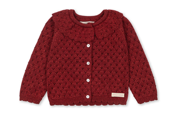 Holiday Cardigan- Red Dahlia