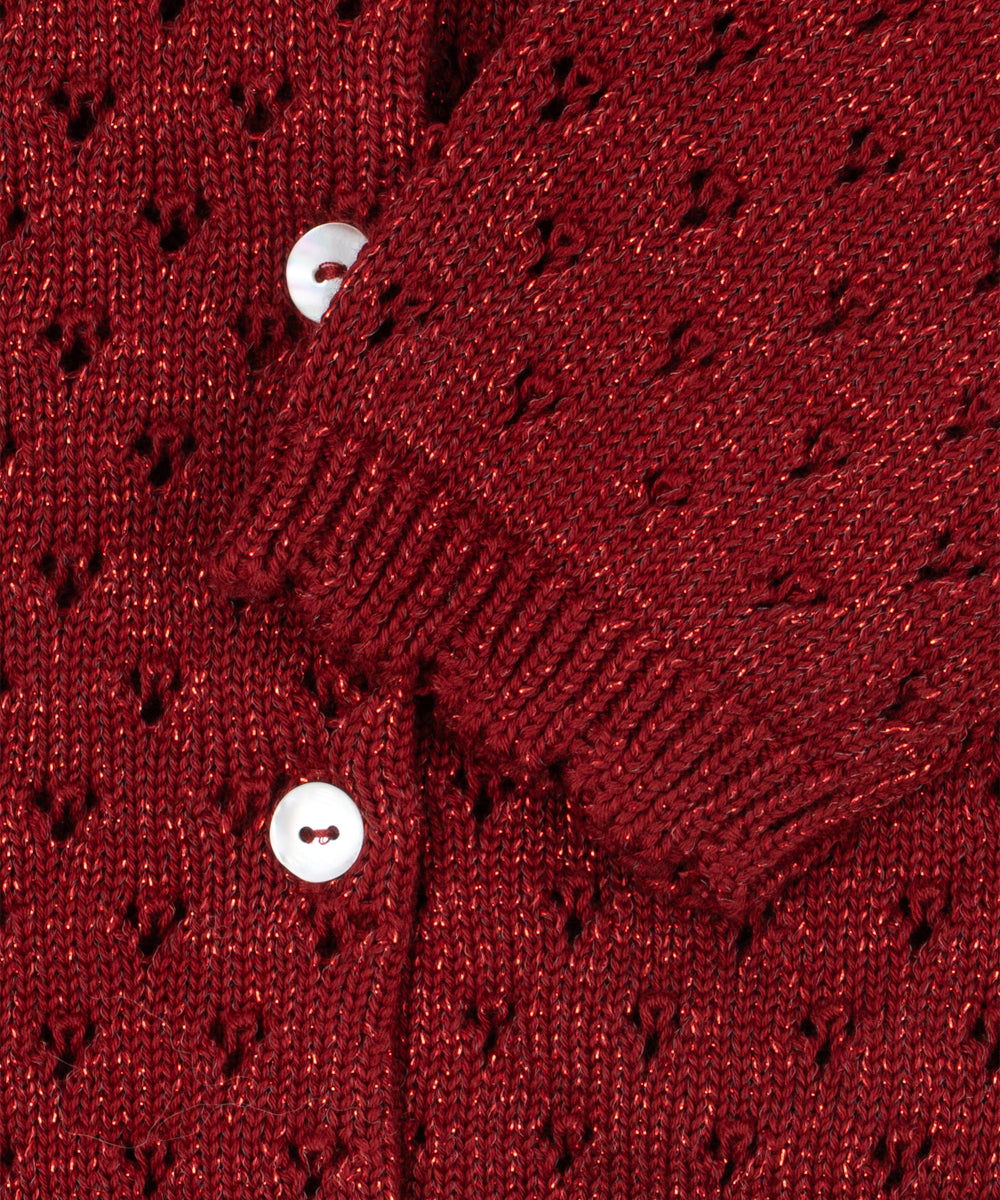 Konges Slojd Holiday Cardigan- Red Dahlia