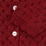 Konges Slojd Holiday Cardigan- Red Dahlia