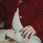 Konges Slojd Holiday Cardigan- Red Dahlia