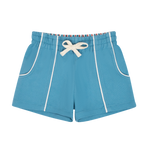 Minnow Cerulean Blue Ultra-Soft Panelled Twill Shorts