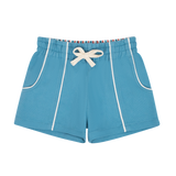 Minnow Cerulean Blue Ultra-Soft Panelled Twill Shorts