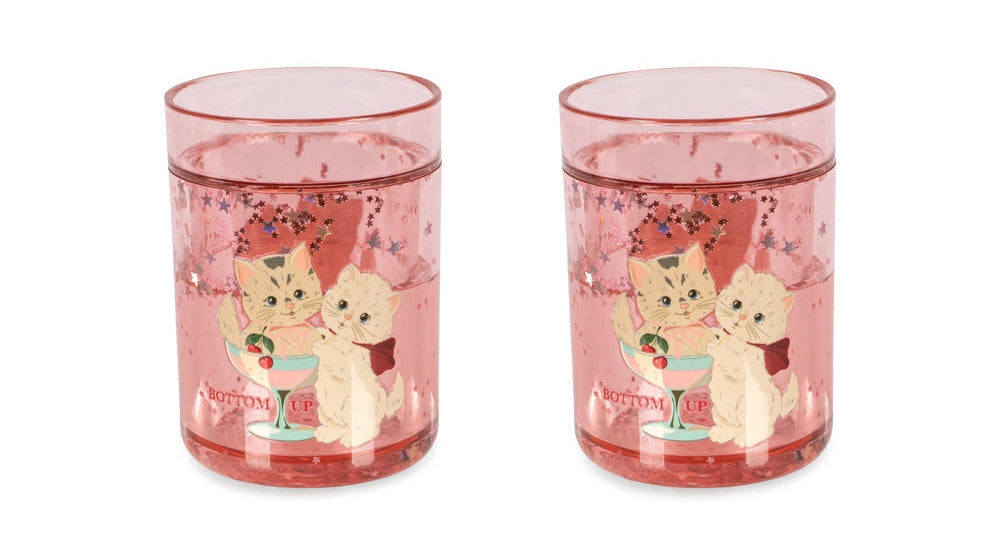 Konges Slojd 2 Pack Glitter Cups- Rose Cat