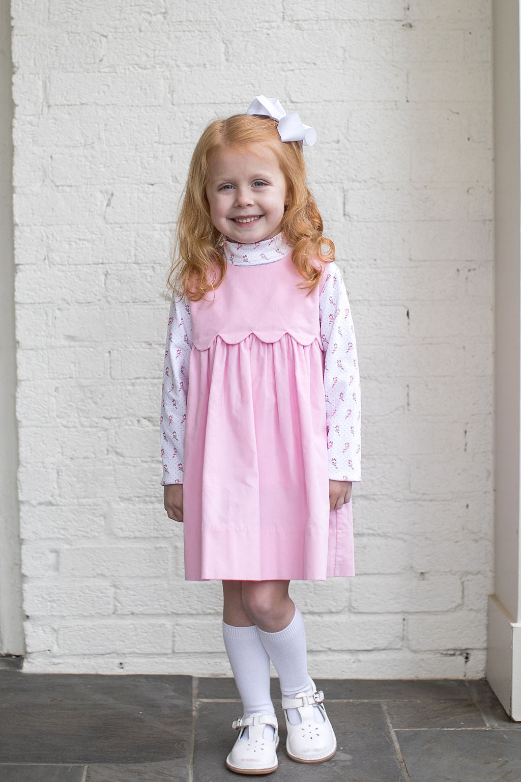 Lullaby Set Tiny Tot Turtleneck- Candy Cane Lane Pink