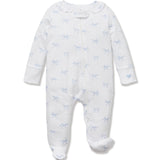 Petite Plume Blue Bows Pima Romper