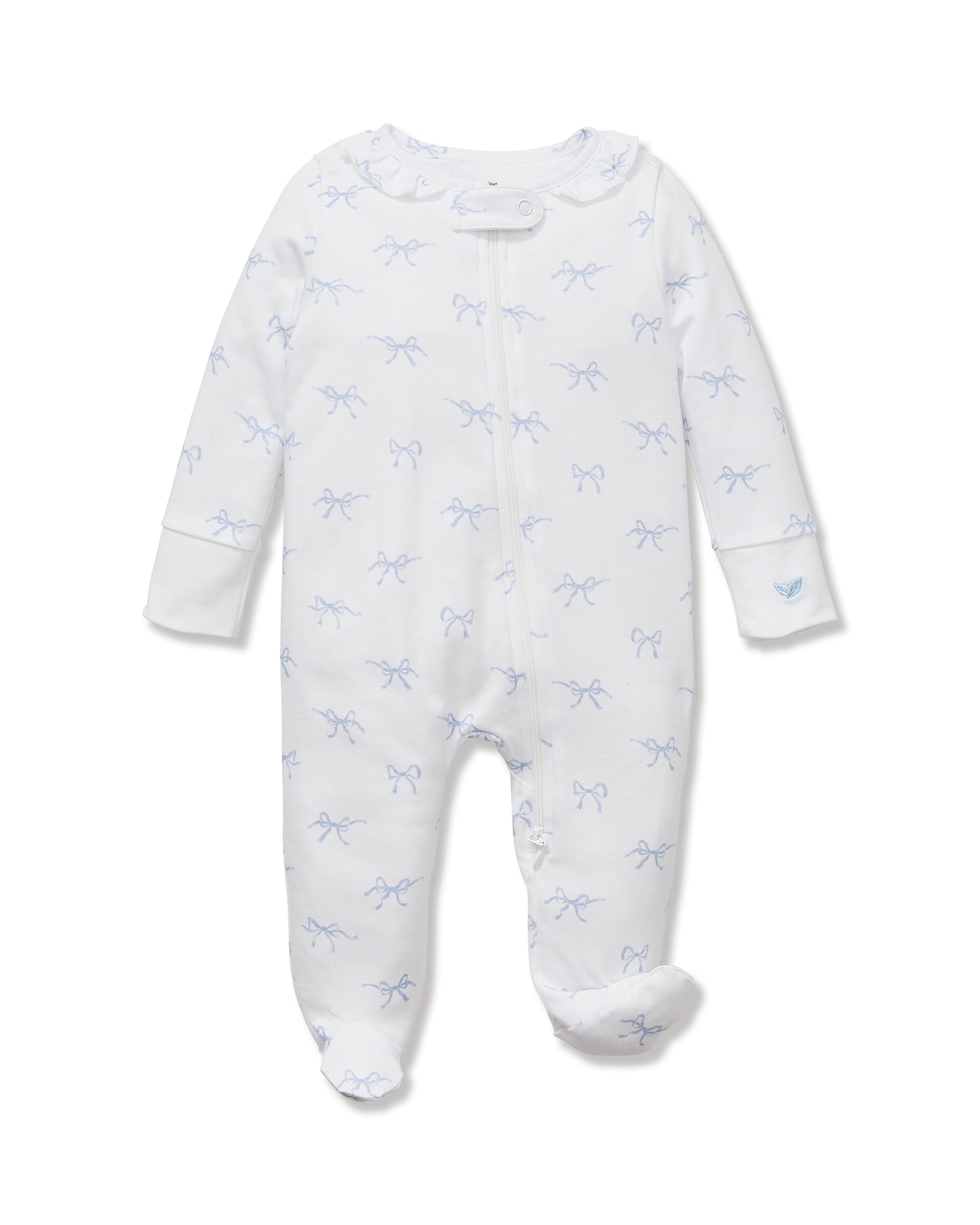 Petite Plume Blue Bows Pima Romper