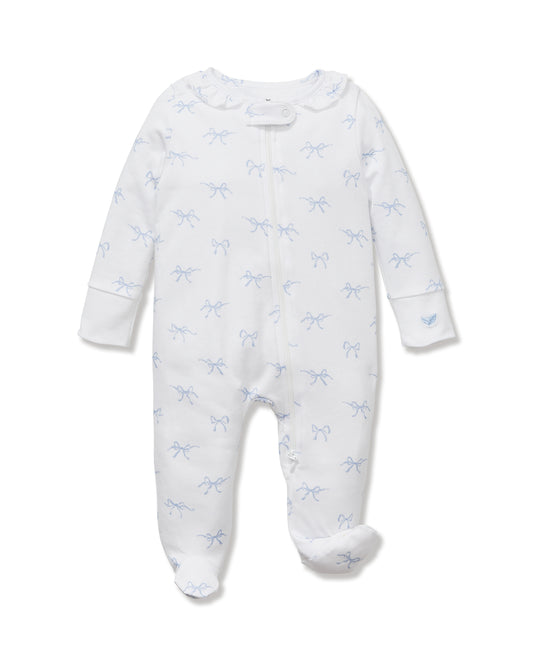 Petite Plume Blue Bows Pima Romper