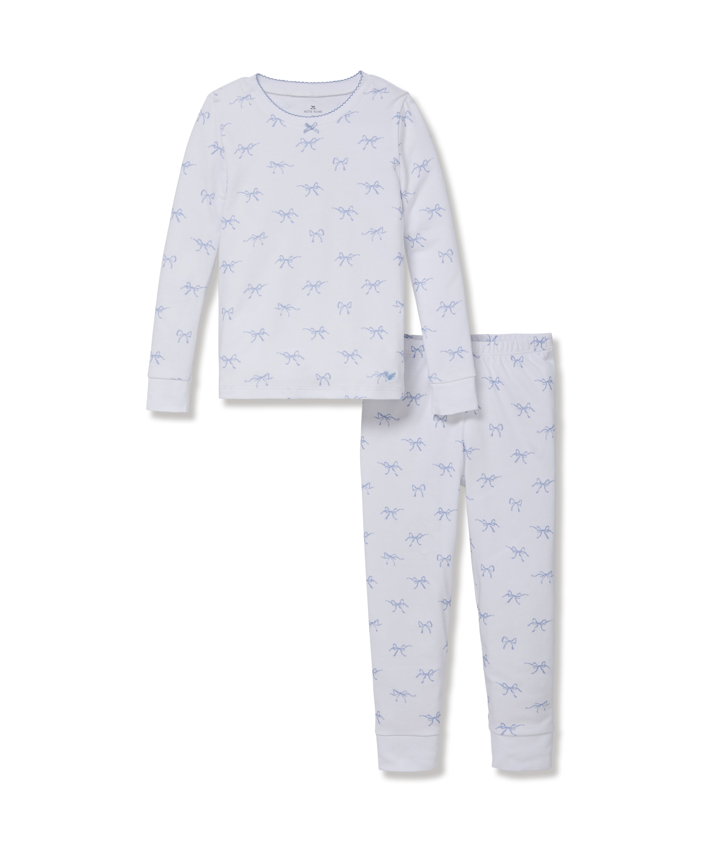 Petite Plume Blue Bows Snug Fit Pajamas