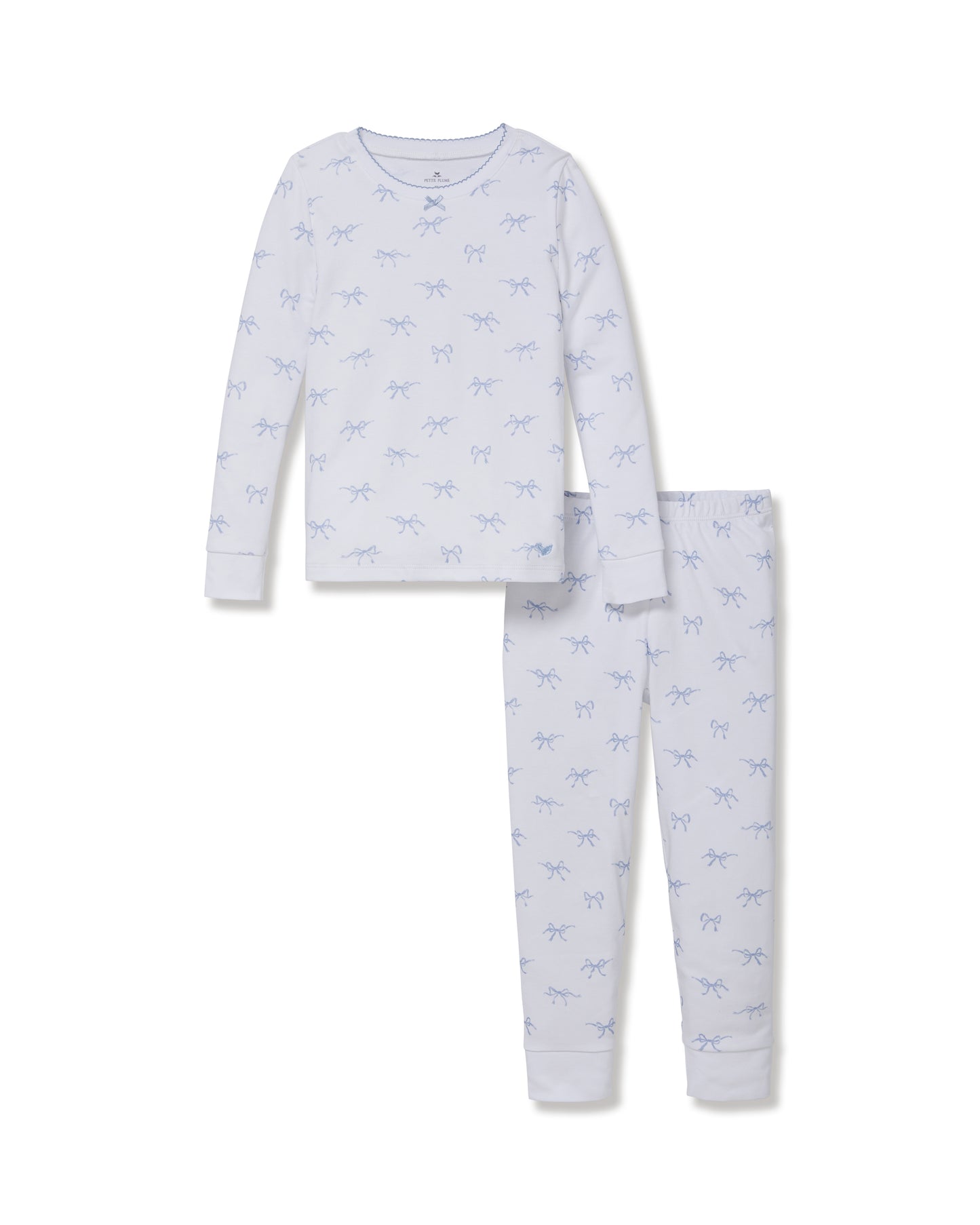 Petite Plume Blue Bows Snug Fit Pajamas