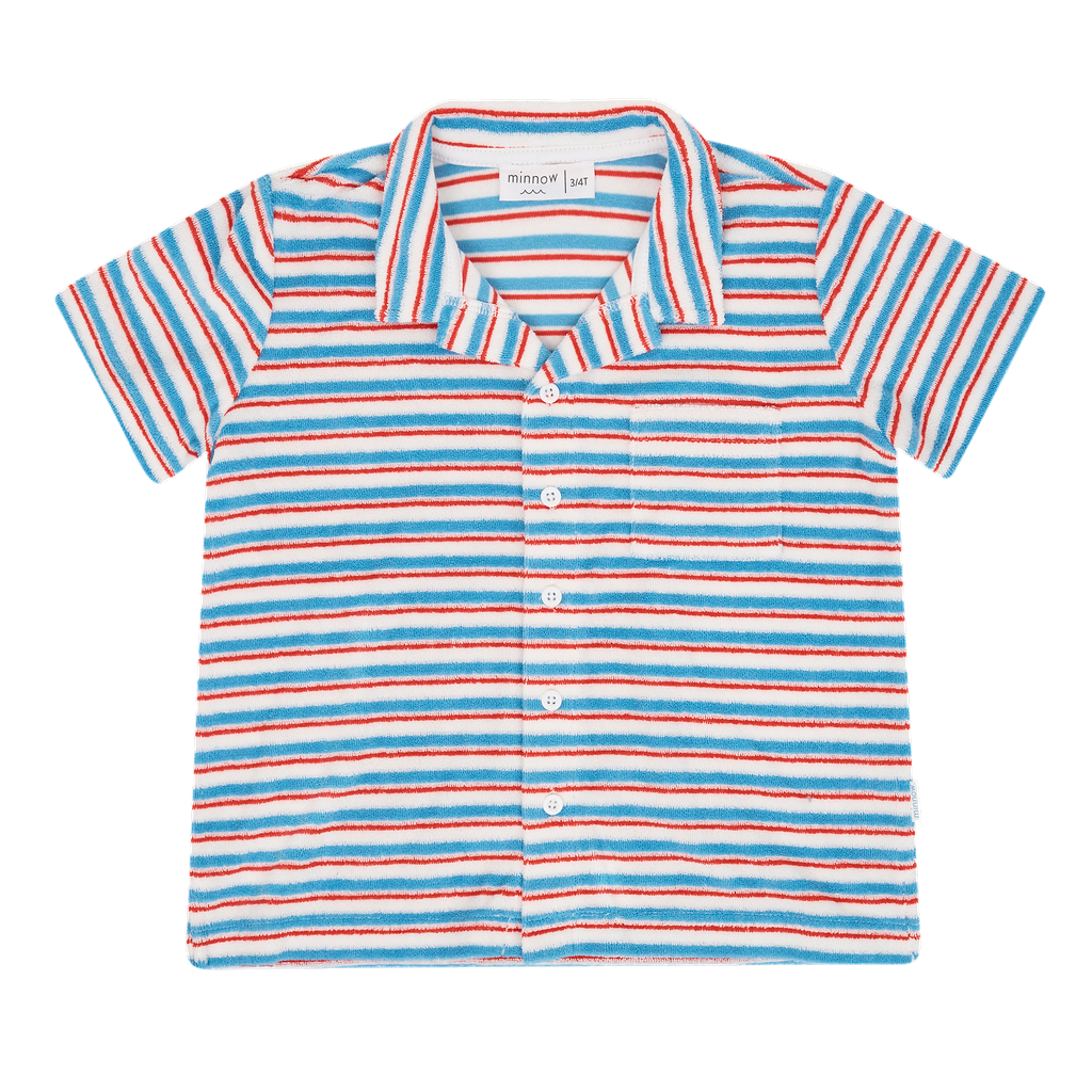 Minnow MUR Stripe French Terry Polo