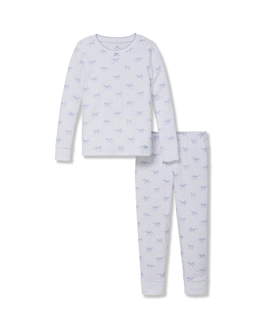Petite Plume Blue Bows Snug Fit Pajamas