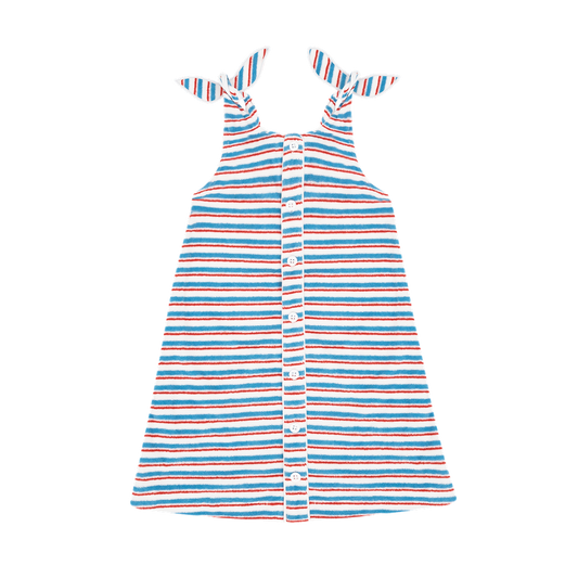 Minnow MUR Stripe French Terry Tie Knot Dress