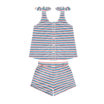 Minnow MUR French Terry Stripe Tie Knot Set