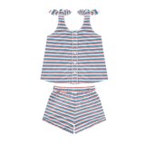 Minnow MUR French Terry Stripe Tie Knot Set