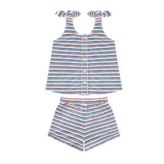 Minnow MUR French Terry Stripe Tie Knot Set