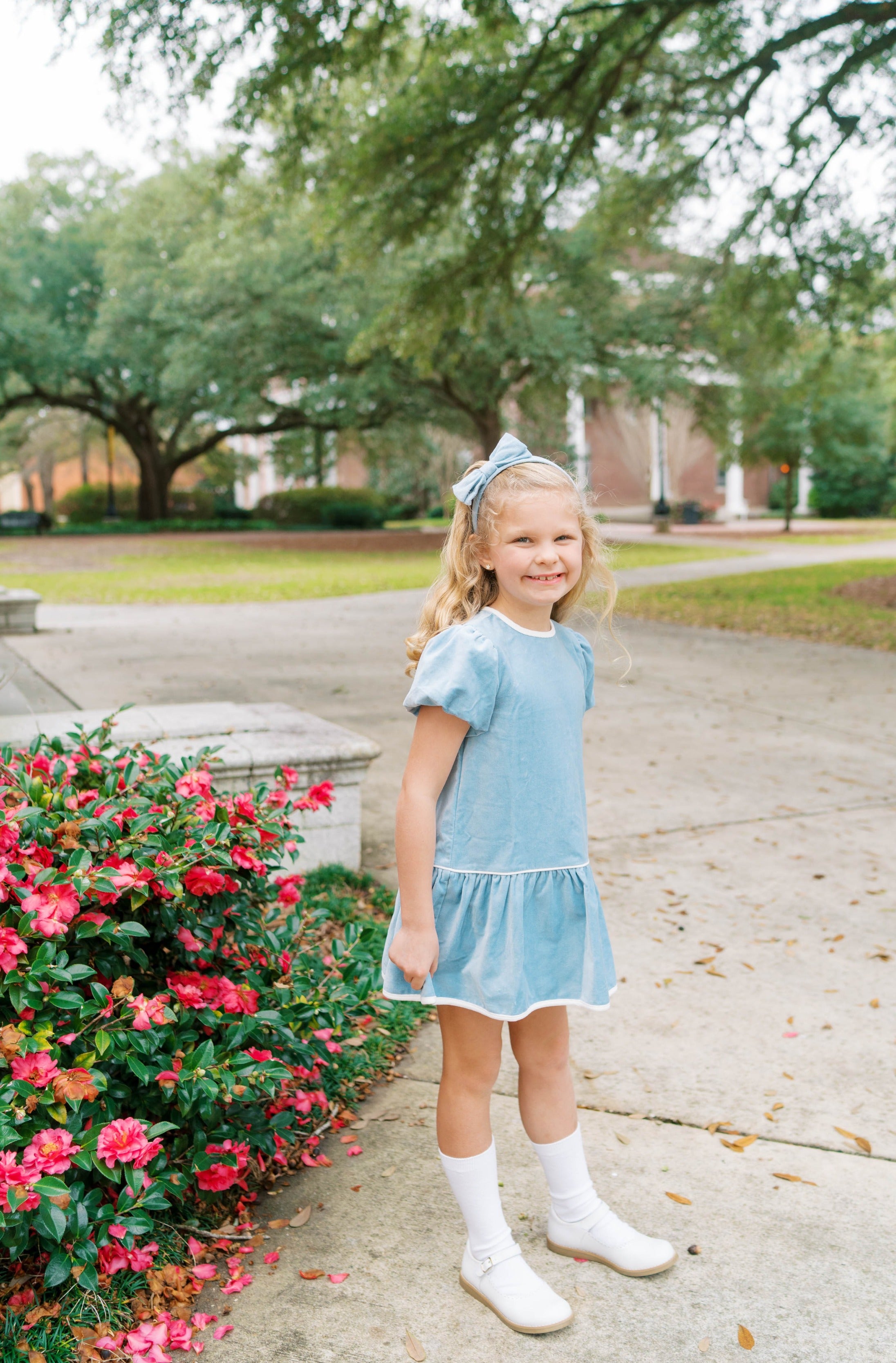 Lullaby Set Harper Dress- Beaufort Blue Velvet