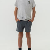 Youth Athletic Short- Grizzly Gray With Deer Camo Liner