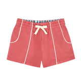 Minnow Red Panel Twill Shorts