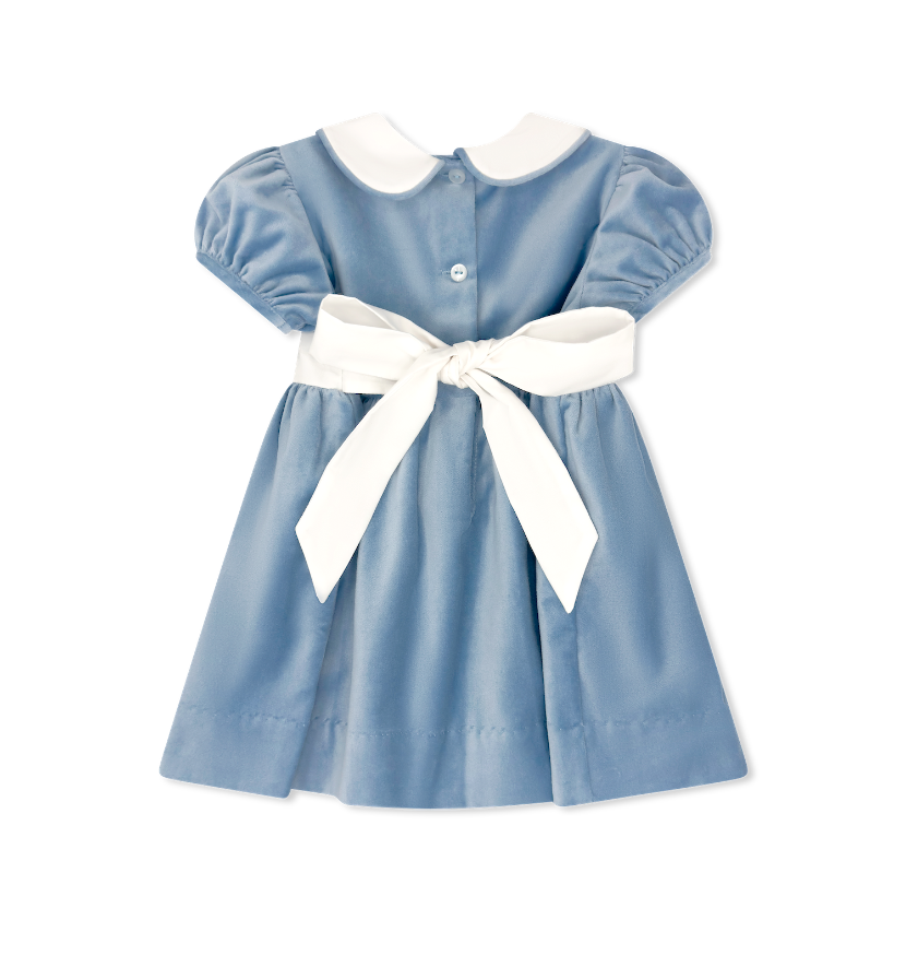 Lullaby Set Eleanor Dress- Beaufort Blue Velvet