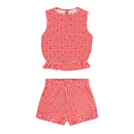 Strawberry Gingham Terry Set