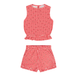 Strawberry Gingham Terry Set